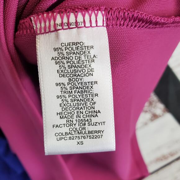 Narcisco Rodriguez Color Block Tiered Twee Dress Stretchy Silky Knit NWT Size XS - Picture 7 of 14